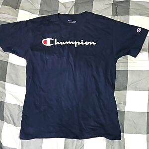 Mens Champion Navy Athletic tee. Size medium. Good condition.